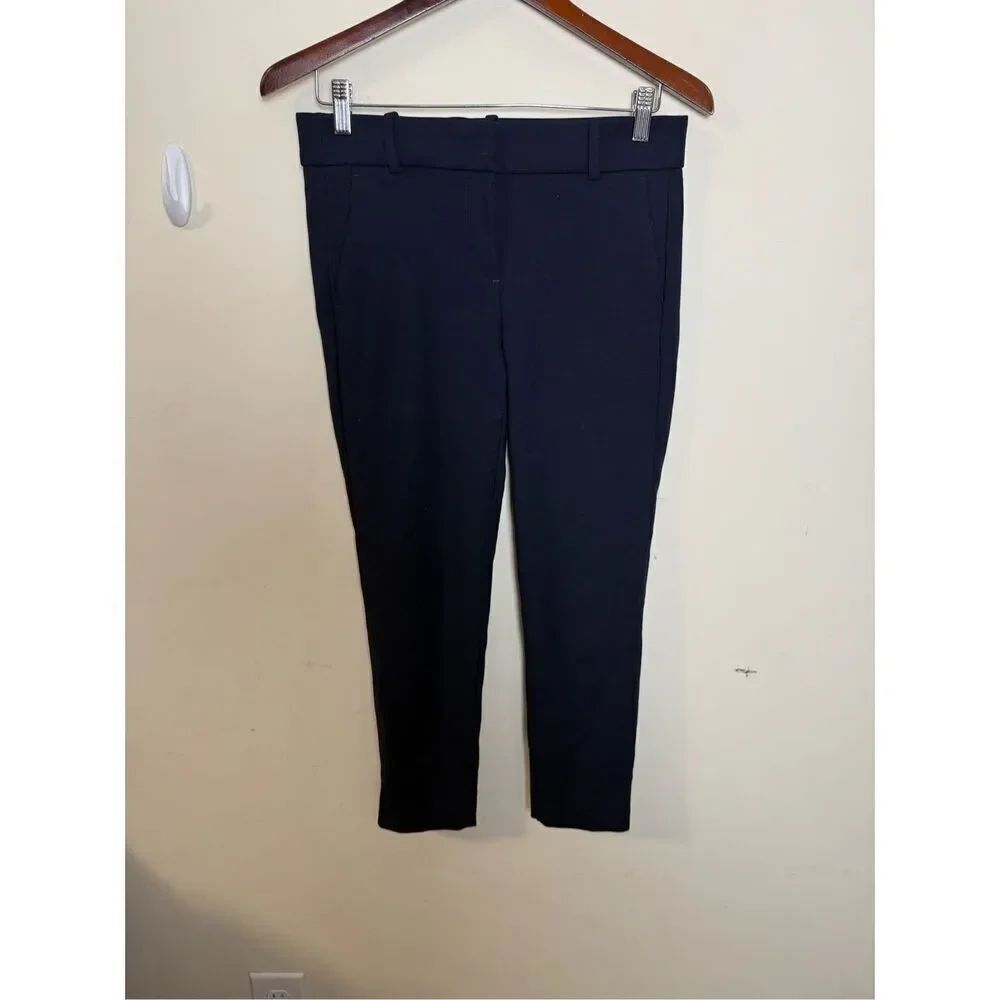 J Crew 365 Cameron Women’s 4P #G9061 Slim Cropped Black Four Season Stretch